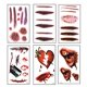 thumbnail image 1 of Pegatinas de Tatuaje de Heridas Sangrientas para Halloween, Tatuajes Temporales Impermeables de Miedo, DIY, Decoración, Fiesta, 6 Uds., 1 of 4