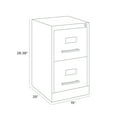 thumbnail image 6 of Hirsh 25" Deep 2 Drawer Letter Width Metal Vertical File Cabinet, Commercial Grade, Gray, 6 of 8