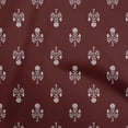 thumbnail image 1 of oneOone Polyester Spandex Chocolate Brown Fabric Asian Block Craft Projects Decor Fabric Printed By The Yard 56 Inch Wide, 1 of 4