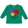 thumbnail image 3 of Inktastic 1st Valentine's Day Hearts Boys or Girls Long Sleeve Toddler T-Shirt, 3 of 5