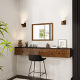 thumbnail image 4 of FloatiCasa Floating 47-inch Wall-Mounted Fireplace Mantel Shelf Fully Assembled, Solid Wood Veneer, Vintage Carved Doors, for Living Room, 4 of 8