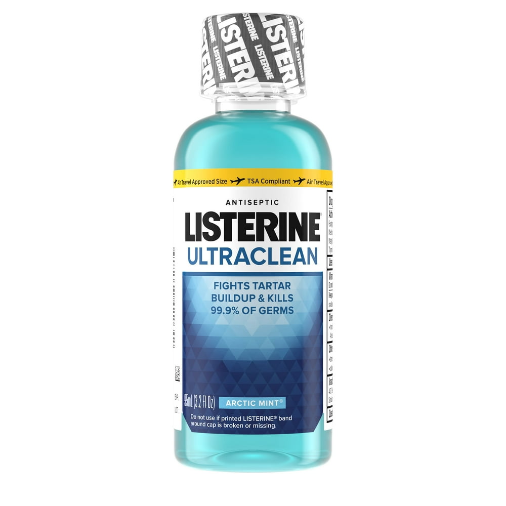 Listerine Ultraclean Antiseptic Mouthwash, Arctic Mint, 3.2 fl. oz