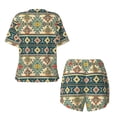 thumbnail image 2 of Sigee Traditional Tribal Aztec1 for Sleepwear Casual Pjs with Pockets Women's Pajamas Sets Shorts 2 Piece Short Sleeve Lounge Sets Small, 2 of 9