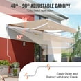thumbnail image 4 of KFFKFF Patio Awning Retractable 8' x 7' Awning Sunshade Shelter with Crank Handle, 4 of 9