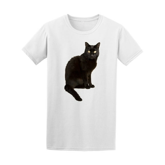 A Black Cat Sitting On Floor Tee Men's -Image by Shutterstock