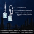 thumbnail image 2 of Gem Stone King 925 Sterling Silver Sky Blue Topaz Dangle Dangling Earrings for Women (2.30 Cttw, Gemstone November Birthstone, Emerald Cut 7X5MM), 2 of 5