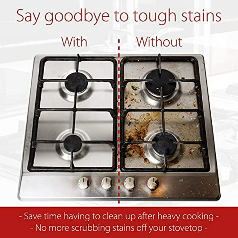 Housolution Stainless Steel Stove Gap Covers,2 Pcs Kitchen Easy Clean Heat  Resistant Oven Gap Filler Seals Gaps Between Stovetop and Cooktop