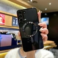 thumbnail image 6 of for Samsung Galaxy S22 Plus Case Magnetic Clear with Camera Lens Protector Full Protection MagSafe Electroplated Silicone Slim Fit Shockproof Protective Case Cover 6.6 Inch - Black, 6 of 6