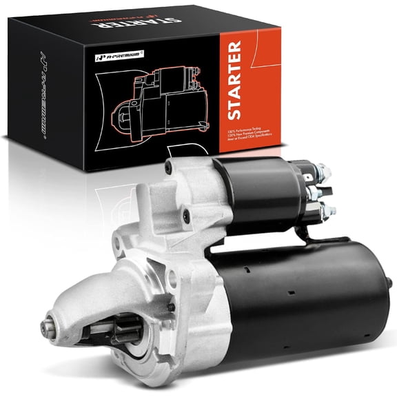 A-Premium Starter Motor Compatible with BMW 3-Series 318i/318is/318ti, 320i/323i/325i/328i, 323is/325is/328is, 5-Series 525i/525iT/528i, M3, Z3, 12V 1.4KW 9 Teeth CW, Replace# 12411714750, 0986014907
