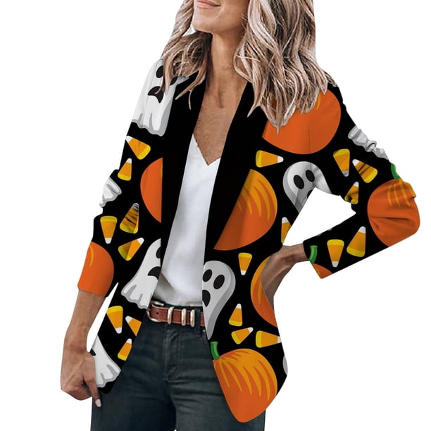 Puntoco moda mujer traje de negocios Color sólido costura dibujo de cuadros manga larga cárdigan abrigo top Puntoco Puntoco-4151
