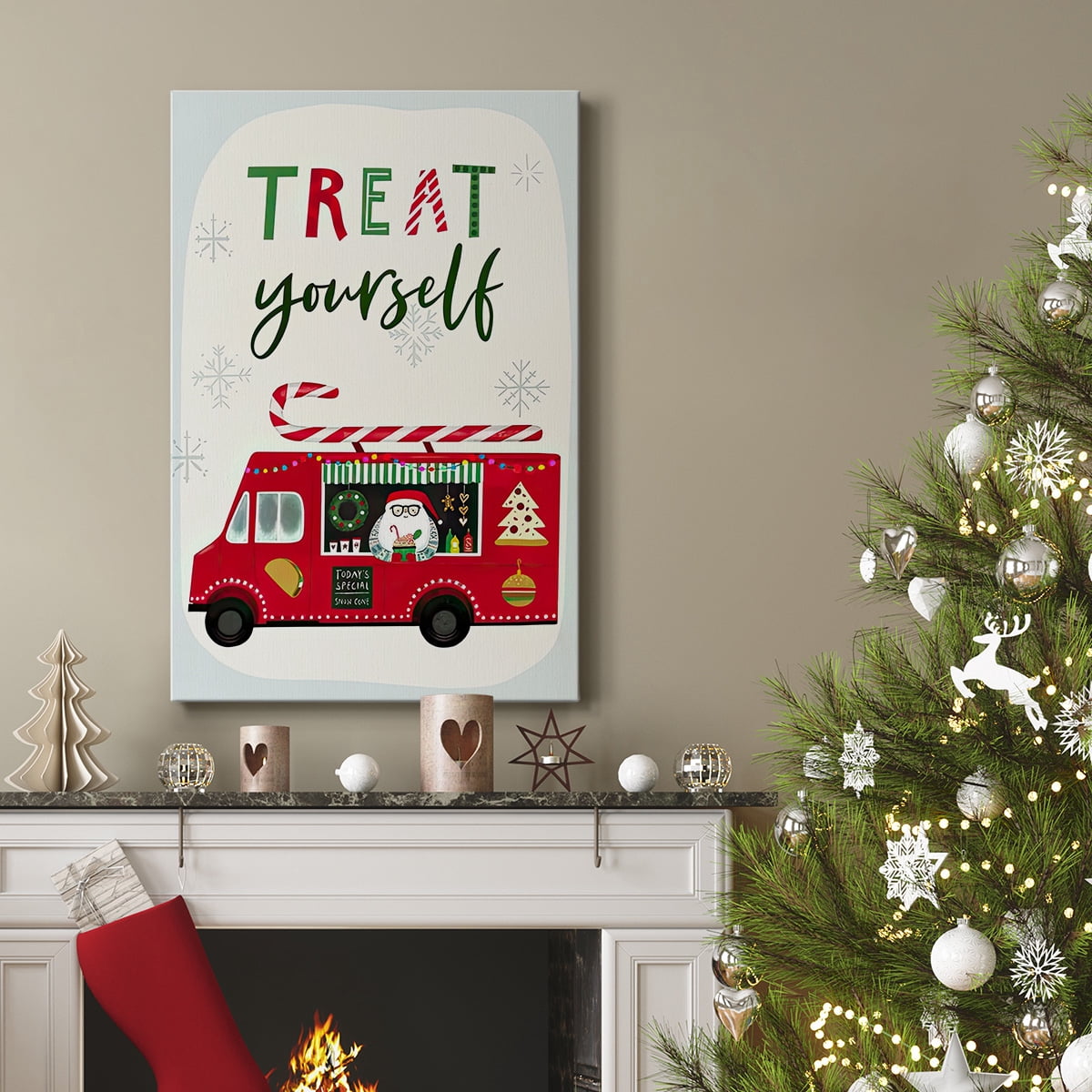 Santa's Foodtruck Collection B- Gallery Wrapped Canvas