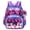 The Witch Hunter Squad 3, variant on New cartoon anime Korean-style 3D blue tiger cool print backpack, lightweight and durable student school backpack with pendant