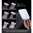 thumbnail image 2 of 6 Spray Modes/Settings Detachable Shower Head with Stretchable 59" 304 Stainless Steel Hose and Multi Angle Adjustable Shower Bracket, 2 of 5