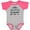 Baseball Heather and Hot Pink, variant on Godmother Proposal Boys or Girls Baby Bodysuit