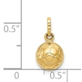 thumbnail image 2 of Pendentif Breloque Sport Ballon de Soccer en Or Jaune 14k, 2 of 6