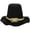 Silver-buttoned, variant on Doomiva Adult Pilgrim Man Hat Circuss Felt Top Hats Accessories for Themed Party Fire-colored One Size