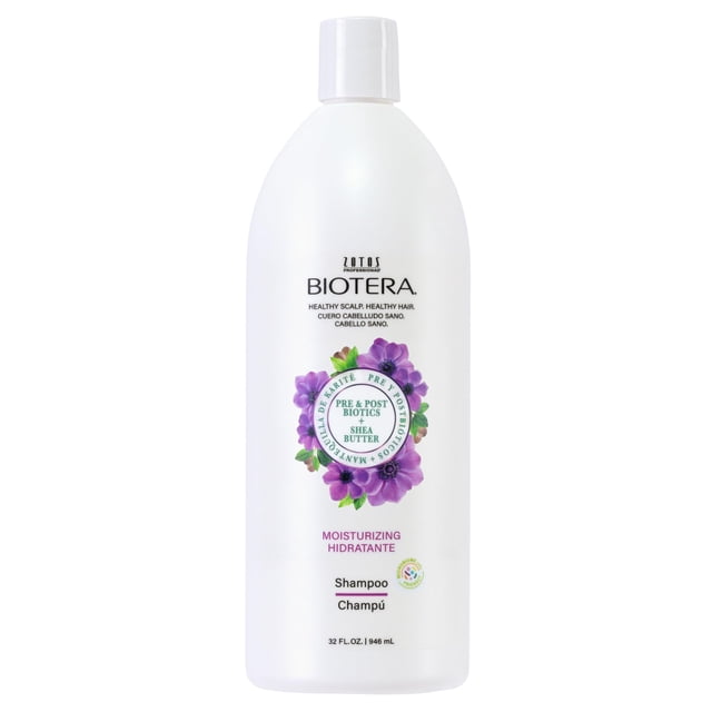 Biotera Moisturizing Hydrating Shampoo | Dry, Medium, Fine Hair | Microbiome Friendly | Vegan & Cruelty Free | Paraben Free | Color-Safe | 32 Fl Oz