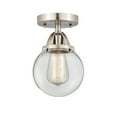 thumbnail image 3 of Innovations Lighting  Nouveau 2 Beacon - 1 Light 6" Semi-Flush Mount Clear/Brushed Satin Nickel, 3 of 5