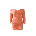 thumbnail image 5 of LLYwey Sweater Dresses for Women Fashion One-Shoulder V-Neck Tight-Fitting Long-Sleeve Dress New Casual Dresses Red-1 L, 5 of 7