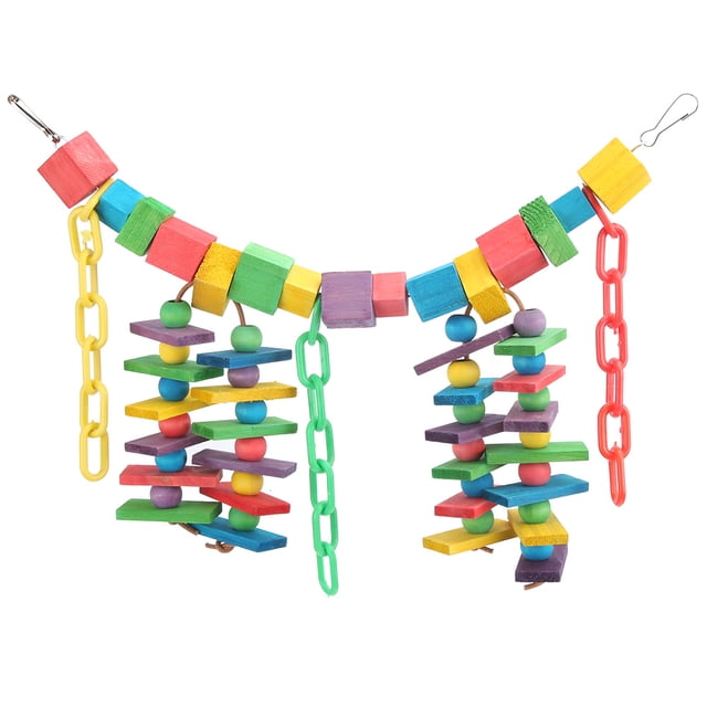 Bird Toy, Soft Bridge Bird Hanging Toy, Plastic Chain Colorful For Parrots Animals Birds Pets