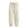 thumbnail image 6 of CHGBMOK Womens Linen Balloon Barrel Beach Pants Boho Harem Flowy Drawstring Casual Loose Pants with Pockets, 6 of 6
