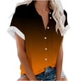 thumbnail image 5 of Drses Womens Button Down Shirts Short Sleeve Button Up Shirts Casual V Neck Summer Blouse Top, 5 of 7