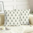 thumbnail image 3 of Christmas Tree Throw Pillow Covers Green White Xmas Pillow Cases 20x20 Inch Set of 2 Vintage Rustic Outdoor Seasonal Pillowcase Winter Holiday Farmhouse Decoration for Home Couch, 3 of 6