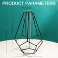 thumbnail image 2 of Glass Flower Vase Metal Holder, Crystal Clear Transparent Planter Flowers Vase, 2 of 5