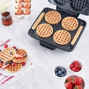 Dash Multi Mini Waffle Maker: Four Mini Waffles, Perfect for Families and Individuals, 4 inch Dual Non-Stick Surfaces with Quick Release & Easy Clean, New