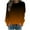 Orange, variant on IROINNID Women's Long Sleeve Sweatshirt Round Neck Mid-Length Gradient Casual Tops Sweatshirt, Orange