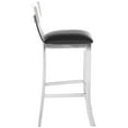 thumbnail image 3 of Safavieh Zoey 39''H Modern Glam Stainless Steel Cross Back Bar Stool, 3 of 11