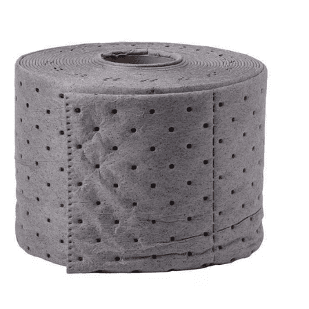 Brady Absorbent Roll 7.5in x 50ft Universal Spill Pad 3 gal Polypropylene Gray Heavy Duty