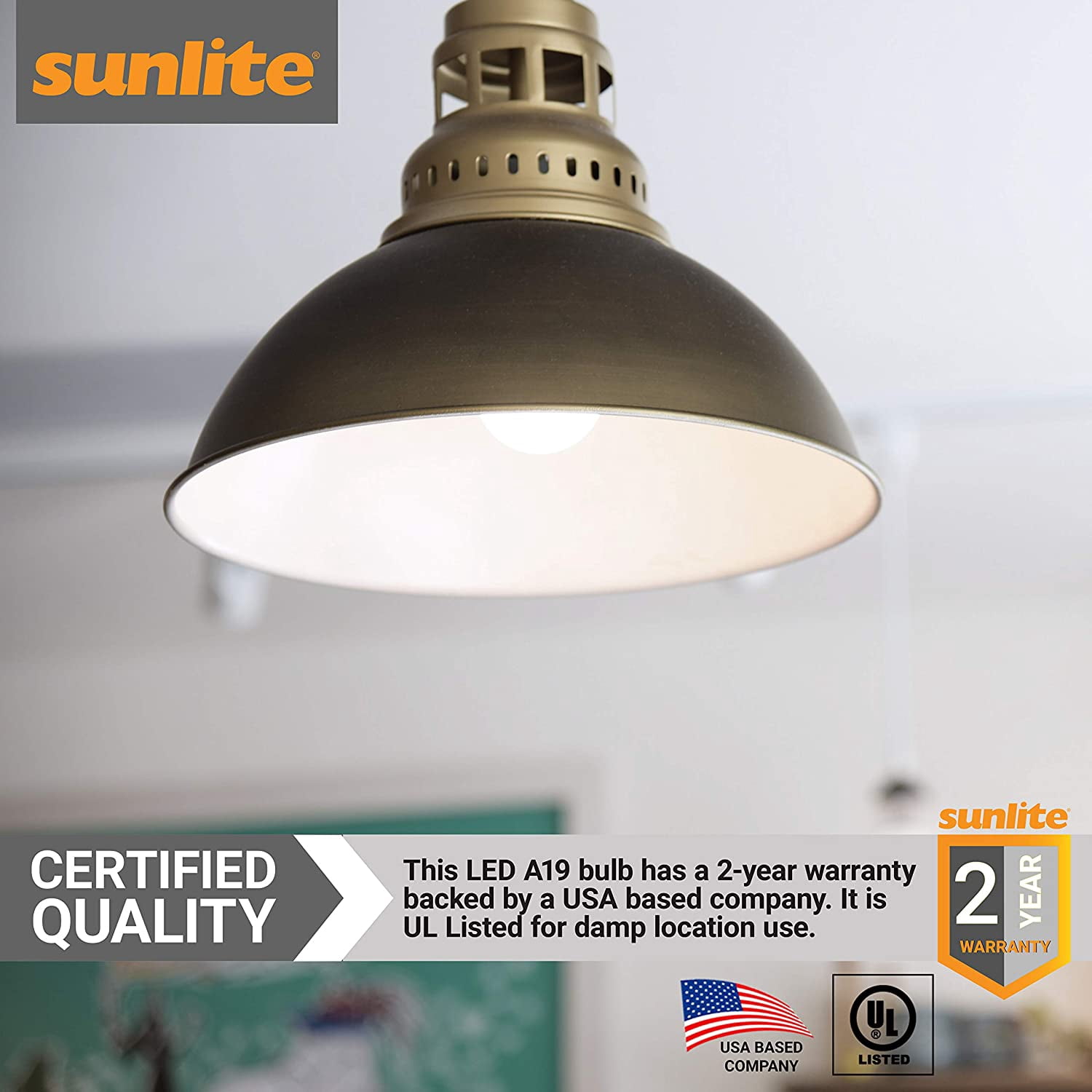 Sunlite LED A19 Light Bulb, 14 Watts (100W Equivalent), GU24 Twist and Lock Base, Dimmable,UL Listed, 4000K Cool White, 6-Pack