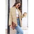 thumbnail image 2 of Women's Causal Lightweight Quilted Jackets Long Sleeve Oversized Warm Winter Zip Up Coat with Pockets, 2 of 6
