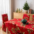 thumbnail image 5 of Christmas Tablecloth With 1 Chair Covers Waterproof Stain Polyester Dining Table Cover And Elastic Chair Slipcovers Holiday Party Decor With Snowflake, 5 of 6