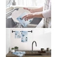 thumbnail image 5 of Blue White Floral Kitchen Dish Towels for Drying Dishes Set of 4, Ombre Tulips Modern Art Spring Waffle Weave Microfiber Hand Tea Bathroom Towels Quick Dry & Absorbent Towel 15.7x23.6, 5 of 7