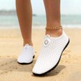 thumbnail image 2 of Unisex Solid Color Water Shoes Flat Breathable Lightweight Wading Shoes Quick Drying Non Slip Sneakers White Size 7, 2 of 6