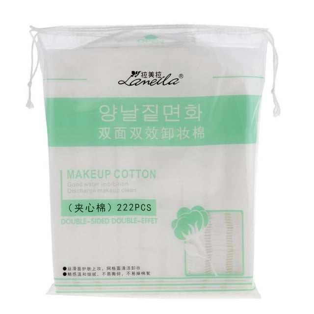 222pcs Almohadillas de Suaves para Desmaquillar, Toallitas para Uñas de Limpieza Facial, Esponja , Cuadrado de shamjiam Maquillaje de algodón cosmético