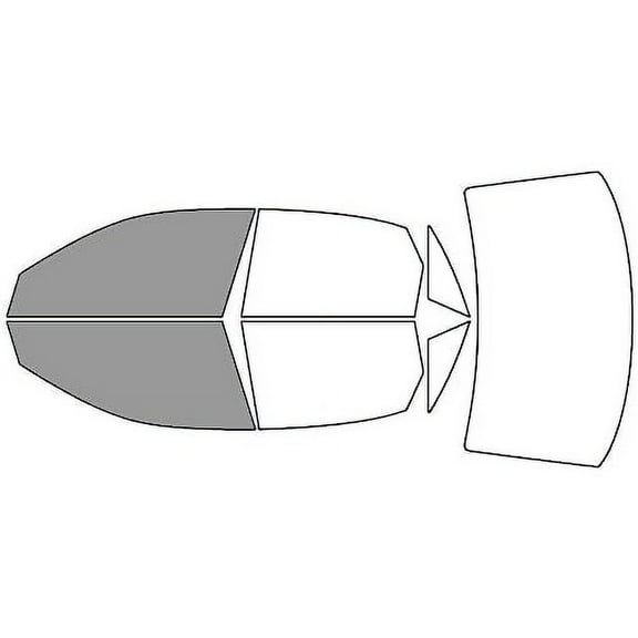 Rvinyl Window Tint Kit Compatible with Audi S4 2005-2008 (Sedan) - Front Precut Kit - 50%