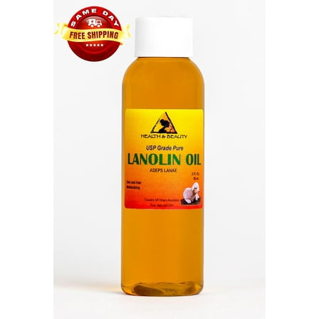 LANOLIN OIL USP GRADE PHARMACEUTICAL SKIN HAIR LIPS MOISTURIZING 100% PURE 2 OZ