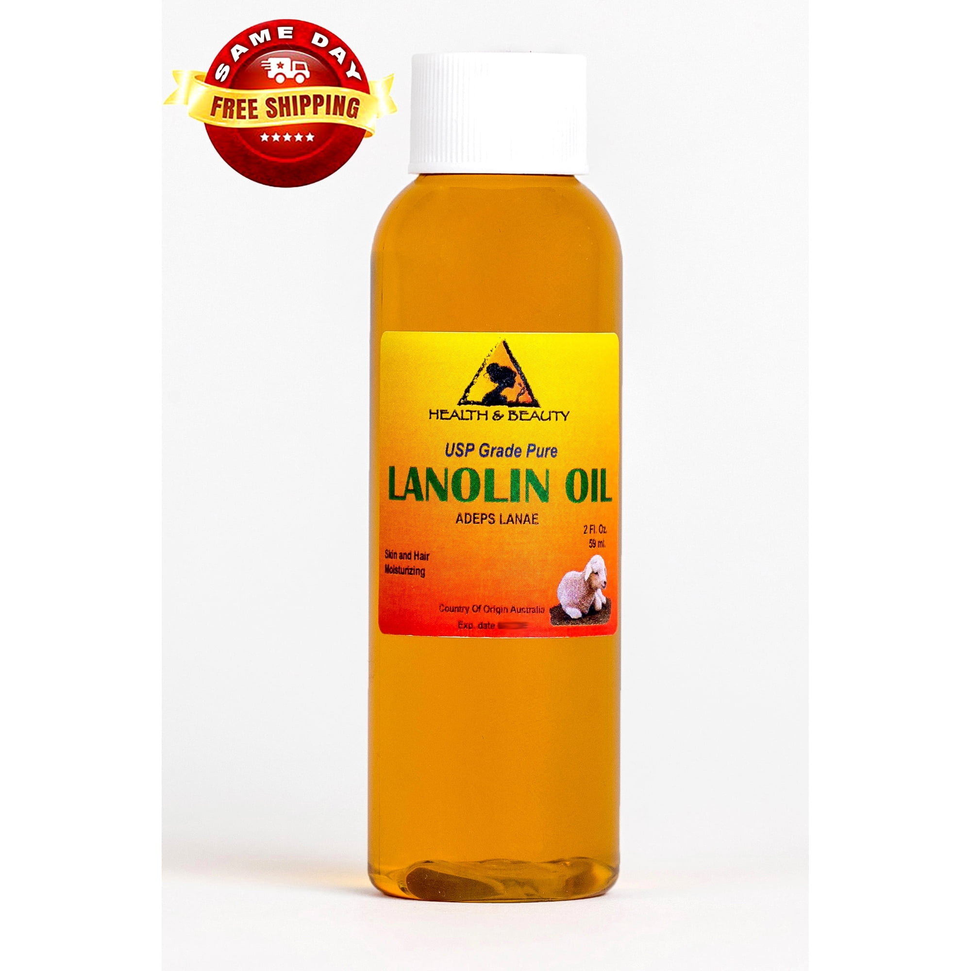 LANOLIN OIL USP GRADE PHARMACEUTICAL SKIN HAIR LIPS MOISTURIZING 100% PURE 2 OZ