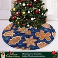 thumbnail image 6 of FMSHPON Christmas Gingerbread Cookies Xmas Christmas Tree Skirt Stand Mat for Holiday Party Decoration Indoor Outdoor 36 inches, 6 of 6