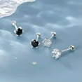 thumbnail image 4 of QQTDFG 925 Sterling Silver Solitaire Cut CZ Screw Back Stud Earrings 5mm A1781-White, 4 of 7