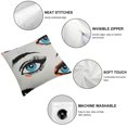 thumbnail image 6 of nygtbtfer Pillow Case Blue Eyes and Lashes Square Cushion Covers Throw Pillow Cover for Couch Sofa Home Bedroom Living Room Decorative Blue White, 6 of 7