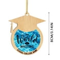 TWCTUWEN 2024 Stained Glass Window Panel Ocean Graduation Season Wooden