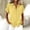 Yellow, variant on Dweltoz Womens Short Sleeve Shirts Button Down Casual T-Shirts Loose Fit Blouses Business Work Solid Color V Neck Outfits with a Pocket,Red XL