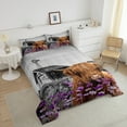thumbnail image 3 of Highland Cow Bedding Set ,Garden Windmill Decor Quilt Country Lodge Cabin Comforter Set Western Animal Farm House Cottage Twin Duvet Insert,Flowers Rustic Home Decor Farmhouse Decor, 3 of 5