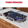thumbnail image 3 of Hothit Portable 2 Burner Propane Stove Gas Cooktop Tempered Glass 28600 BTU,Black, 3 of 6