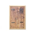 thumbnail image 1 of Rustic Wall Art with Frame, Antique Timber Planks in Weathered Tones Locks Vintage Style Country House Picture, Printed Fabric Poster for Bathroom Living Room, 23" x 35", Cream, by Ambesonne, 1 of 2