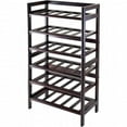 thumbnail image 1 of Silvi Wine Rack, 30-Bottle, - 6-Tier - Antique Walnut, 1 of 1